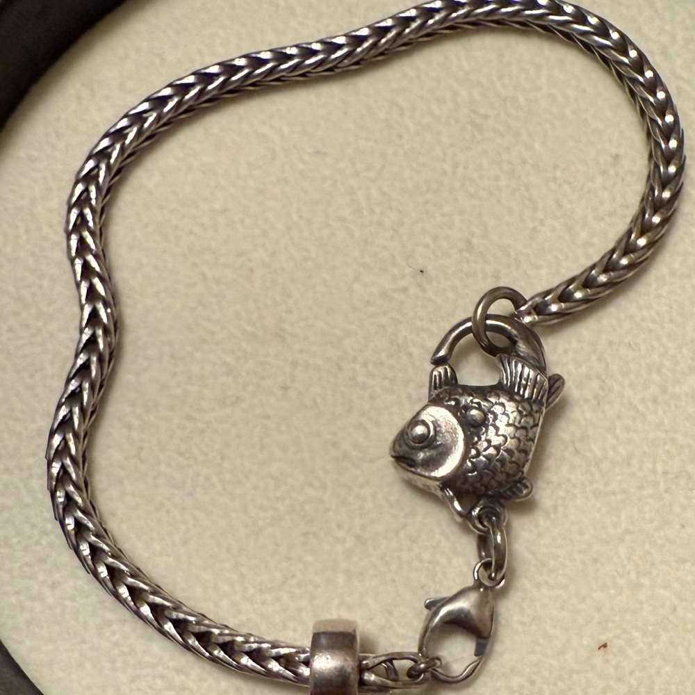 Trollbeads Sterling Silver Lot Of 3 Big Fish Lock 10102 Bracelet Stopper NWOT